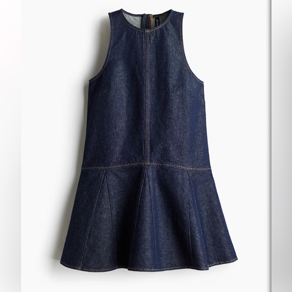 H&M Stylish Shift Denim Sleeveless Dress
